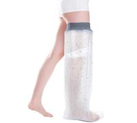 COMFYTHERA Copertura impermeabile per doccia, protezione per ferite alla caviglia, vasca da bagno per adulti, a tenuta stagna, per chirurgia del piede, caviglia, ustioni riutilizzabili (gamba lunga)