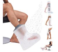 COMFYTHERA Copertura impermeabile per doccia, protezione per ferite alla caviglia, vasca da bagno per adulti, a tenuta stagna, per chirurgia del piede, caviglia, ustioni, riutilizzabile (piedi)