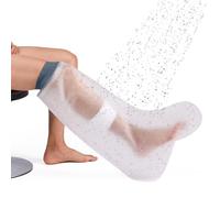 COMFYTHERA Copertura impermeabile per doccia, protezione per ferite alla caviglia, vasca da bagno per adulti, a tenuta stagna, per chirurgia del piede, caviglia, ustioni, riutilizzabile (gamba corta)