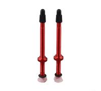 Comgooldool 2 steli delle valvole senza camera d'aria per valvola Presta, valvole per pneumatici in lega di alluminio da 80 mm con O-Ring e dado di bloccaggio, guarnizione per cerchi di mountain bike