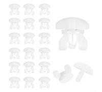 Comgooldool 20 fermi in plastica bianca per binario della tenda | Installazione senza attrezzi, per un design a scatto, protegge le tende istantaneamente, si adatta a binari standard