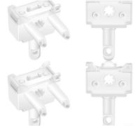Comgooldool 4 bacchette di ricambio per tende verticali, controllo dell'inclinazione automatica per la riparazione di tapparelle, parti in plastica, facile installazione fai da te, bianco, 4 x 3,2 x