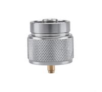 Comgooldool Adattatore per serbatoio propano per cilindro MAPP Gas a 0,5 kg, convertitore testa stufa in lega di alluminio per campeggio escursionismo zaino in spalla cucina all'aperto, argento 4 x 3