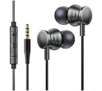 Comgooldool Auricolari cablati con microfono AUX da 3,5 mm e connettore audio chiaro cuffie da gioco in morbido silicone adatto per telefoni cellulari studenti pendolari blu (A)