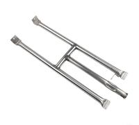 Comgooldool Bruciatore per barbecue in acciaio inox per grigliare, a forma di H, a forma di U o rotondo, compatibile con forni da tavolo, materiale 304 per resistenza alla ruggine e uso ad alte