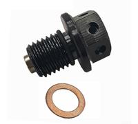 Comgooldool Bullone magnetico di scarico dell'olio da 12 mm con foro per filo di sicurezza per moto, ATV UTV, vite in alluminio 6061-T6, vite per tappo del pozzetto del motore, dado cattura detriti in
