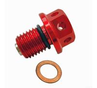 Comgooldool Bullone magnetico di scarico dell'olio da 12 mm con foro per filo di sicurezza per moto, ATV UTV, vite in alluminio 6061-T6, vite per tappo del pozzetto del motore, dado cattura detriti in