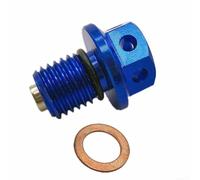 Comgooldool Bullone magnetico di scarico dell'olio da 12 mm con foro per filo di sicurezza per moto, ATV UTV, vite in alluminio 6061-T6, vite per tappo del pozzetto del motore, dado cattura detriti in