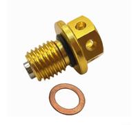 Comgooldool Bullone magnetico di scarico dell'olio da 12 mm con foro per filo di sicurezza per moto, ATV UTV, vite in alluminio 6061-T6, vite per tappo del pozzetto del motore, dado cattura detriti in
