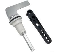 Comgooldool Chiave per serbatoio WC in lega di zinco con manico piegato per la riparazione del bagno, impugnatura ergonomica per cassette standard, chiave in metallo in bianco, arancione, blu (bianco)