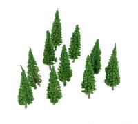 Comgooldool Confezione da 50 alberi modellini per treni in scala HO OO, 6,5 cm, fatti a mano, in resina plastica, accessori per scenari di guerra diorama ferroviario, decorazione paesaggistica, verde