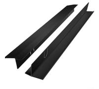 Comgooldool Coperture per stufe, confezione da 2 pezzi, resistenti al calore, lunghezza regolabile, striscia di riempimento per piano di lavoro della cucina, finitura nera, facile da installare