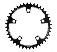 Comgooldool Corona singola per bici da strada, 110BCD, 5 bulloni, in lega di alluminio CNC, denti stretti e larghi, 36T, 38T, 40T, per trasmissioni a 9, 10, 11 velocità, colore nero (36T)
