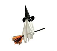 Comgooldool Decorazione gonfiabile della scopa della strega di Halloween