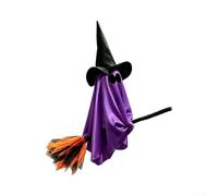 Comgooldool Decorazione gonfiabile della scopa della strega di Halloween