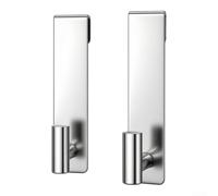 Comgooldool Ganci da porta in acciaio inox resistente, senza trapano | Robusto acciaio inossidabile, finitura nera opaca, resistente alla ruggine, non richiede foratura, per installazione