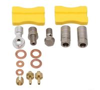 Comgooldool Kit connettore banjo idraulico per freno a disco idraulico in metallo argentato per bici da strada BH90, SRAM e Hope, include anelli di tenuta, oliva, viti e tappi per pistone, per