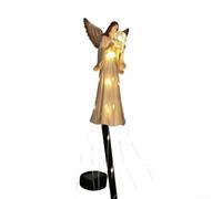 Comgooldool Luce per solare Angelo Memoriale per giardino Resina Luce per | Design elegante, figura angelo, grazia e serenità, spazio , speciale