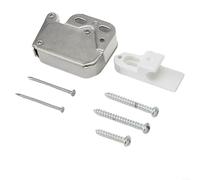 Comgooldool Mini-Touch - Chiusura automatica a molla per ante di armadietti, struttura in metallo con rullo in nylon montato e custodia, acciaio laminato a freddo + nylon