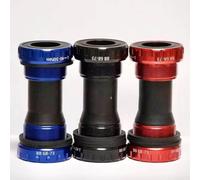 Comgooldool Movimento centrale per bicicletta in lega di alluminio, 68/73 mm, albero cavo integrato, filettato, cuscinetto a cinque vie, per bici da strada, MTB, parti di ricambio, nero e rosso (rosso