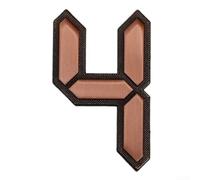 Comgooldool Numeri civici facili da installare, 5 cm, non sono necessari | Autoadesivo, nessun attrezzo necessario, per installazione istantanea, superfici piane pulite, cifre alte 5 cm (4)