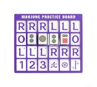 Comgooldool per mahjong Practice Board Per Americano per mahjong, Strumento Compatto di Formazione ABS Per Principianti, Strato Portatile Design 18.5x16.5cm