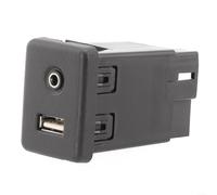 Comgooldool Presa audio AUX per auto Modulo porta di ricarica USB per Opel per VAUXHALL per CHEVROLET per GMC Veicolo Stereo System Interfaccia Cavo Adattatore OEM 13599456 Console Centrale Nero ABS