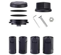 Comgooldool Tappo per foro inferiore forcella della bicicletta, copertura anti-smarrimento con tubo in gomma siliconica espandibile, per tubo sterzo da 18 mm-30 mm, blocco acqua e fango, nero