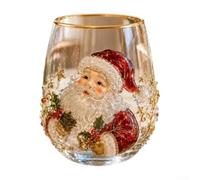 Comgooldool Tazza natalizia in vetro per vin brulé | Bicchieri da tavola per cioccolata calda e cacao, trasparenti, riutilizzabili, decorazione per la casa, feste invernali