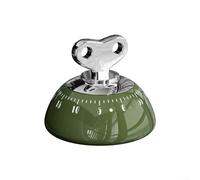 Comgooldool Timer meccanico magnetico da cucina con sveglia da 70 dB per cucinare, cuocere, studiare e gestire il tempo, design ABS senza batterie, per casa, aula e ufficio (verde)