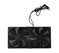 Comgooldool Ventola doppia da 120 mm, 5 V, alimentata tramite USB, per router, PC, laptop, console di gioco, raffreddamento 2000 giri/min, 100 CFM, radiatore assiale a basso rumore, con cavo da 80 cm