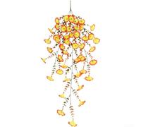 Comgooldool Vite di eucalipto artificiale con gloria mattutina, ghirlanda decorativa autunnale da 79 cm, fiori in seta realistica da appendere per matrimoni, casa, festa del Ringraziamento (B)