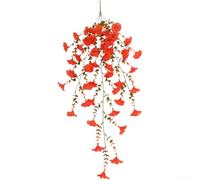 Comgooldool Vite di eucalipto artificiale con gloria mattutina, ghirlanda decorativa autunnale da 79 cm, fiori in seta realistica da appendere per matrimoni, casa, festa del Ringraziamento (D)