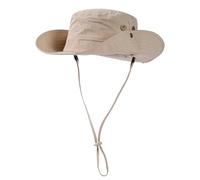 Comhats Cappello da sole UPF 50 a tesa larga, estivo, in rete, protezione dai raggi UV, per safari, con sottogola, impermeabile e traspirante, 00702_beige chiaro, M, 00702_beige chiaro, M