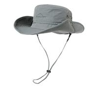 Comhats Cappello per sole, UPF 50, a tesa larga, protezione UV, per pesca, passeggiate, escursioni, da uomo, cinturino per il mento, impermeabile e traspirante, M