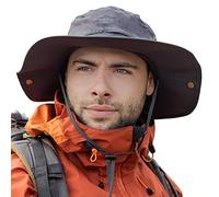 Comhats Grande cappello da sole da uomo XL - XXL, con tesa larga UV Safari Bonnie Cappelli per l'estate all'aperto Escursionismo Pesca, Passeggiata, Grigio scuro, XL/XXL