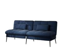 COMHOMA Fold-out Futon Cover Sofa Sleeper Sleeper Fits divano ad angolo divano a 3 posti per ospiti con tessuto schienale regolabile Blu profondo