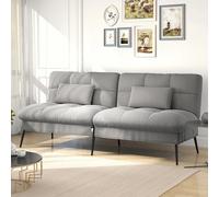 COMHOMA Fold-out Futon Cover Sofa Sleeper Sleeper Fits divano ad angolo divano a 3 posti per ospiti con tessuto schienale regolabile Blu profondo