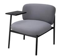 COMHOMA Poltrona lounge poltrona relax moderna con gambe in metallo, divano singolo per soggiorno/camera da letto/giardino, grigio