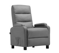 COMHOMA Poltrona relax con poltrona reclinabile con funzione reclinabile, cuscino in piuma con poggiapiedi, poltrona singola, soggiorno, camera da letto, home cinema, colore: grigio