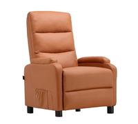 COMHOMA Poltrona relax con poltrona reclinabile con funzione reclinabile, cuscino in piuma con poggiapiedi, poltrona singola, soggiorno, camera da letto, home cinema, colore: arancione