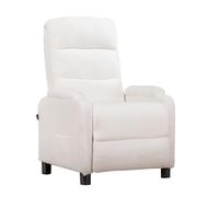COMHOMA Poltrona relax con poltrona reclinabile con funzione reclinabile, cuscino in piuma con poggiapiedi, poltrona singola, soggiorno, camera da letto, home cinema, orsacchiotto, colore bianco