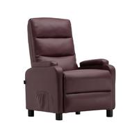 COMHOMA Poltrona relax con poltrona reclinabile con funzione reclinabile, cuscino in piuma con poggiapiedi, poltrona singola, soggiorno, camera da letto, home cinema, colore: marrone