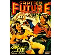Wee Blue Coo Comic Book Cover Captain Future Man Tomorrow Sci Fi Monster USA Art Print Poster Wall Decor 12X16 Inch Comico Libro Copertina Futuro Mostro Stati Uniti d'America Manifesto Parete