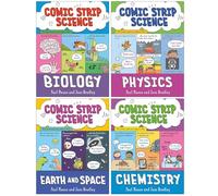 Comic Strip Science Series 4 Books Collection Set By Paul Mason (Biology, Physics, Earth and Space & Chemistry)