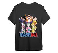 Comic Studio Dragon Ball Maglietta | Licenza Ufficiale | Goku | Krillin | Bulma| Chichi | Kamesennin| Nero | S T-Shirt, S Unisex