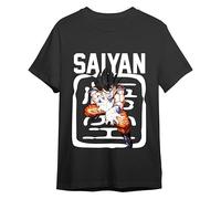 Comic Studio Dragon Ball Z Maglietta | Licenza Ufficiale | Unisex | Nero | S T-Shirt, S