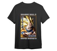 Comic Studio | Goku Super Sayan 3 Dragon Ball Z Maglietta | Licenza Ufficiale | Unisex | Nero | S