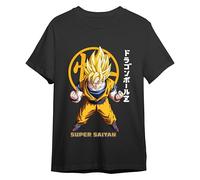 Comic Studio | Goku Super Sayan Dragon Ball Z Maglietta | Licenza Ufficiale | Unisex | Grigio | XL