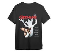 Comic Studio Gremlins Maglietta| Licenza Ufficiale | Gizmo | Nero | S T-Shirt, S Unisex